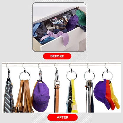 Multipurpose Closet Hangers- Tie and Belt Hanger for Closet- Great Space Saving Belt Organizer for Wardrobe - Ideal for Storing Belts, Ties, Scarfs, Baseball Hats, Purses & More- 1 Pack