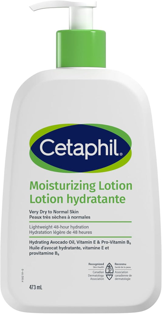 Moisturizing Lotion, Hydrating Body Lotion & Moisturizer for Sensitive & All Skin Types, Fragrance Free, Hypoallergenic, Non-Comedogenic, Dermatologist Recommended, 473 Ml