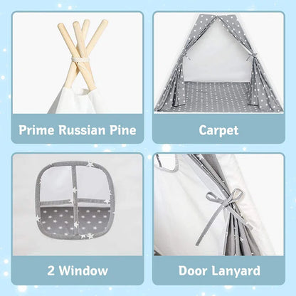 47'' W X 47'' D Indoor / Outdoor Polyester Triangular Play Tent